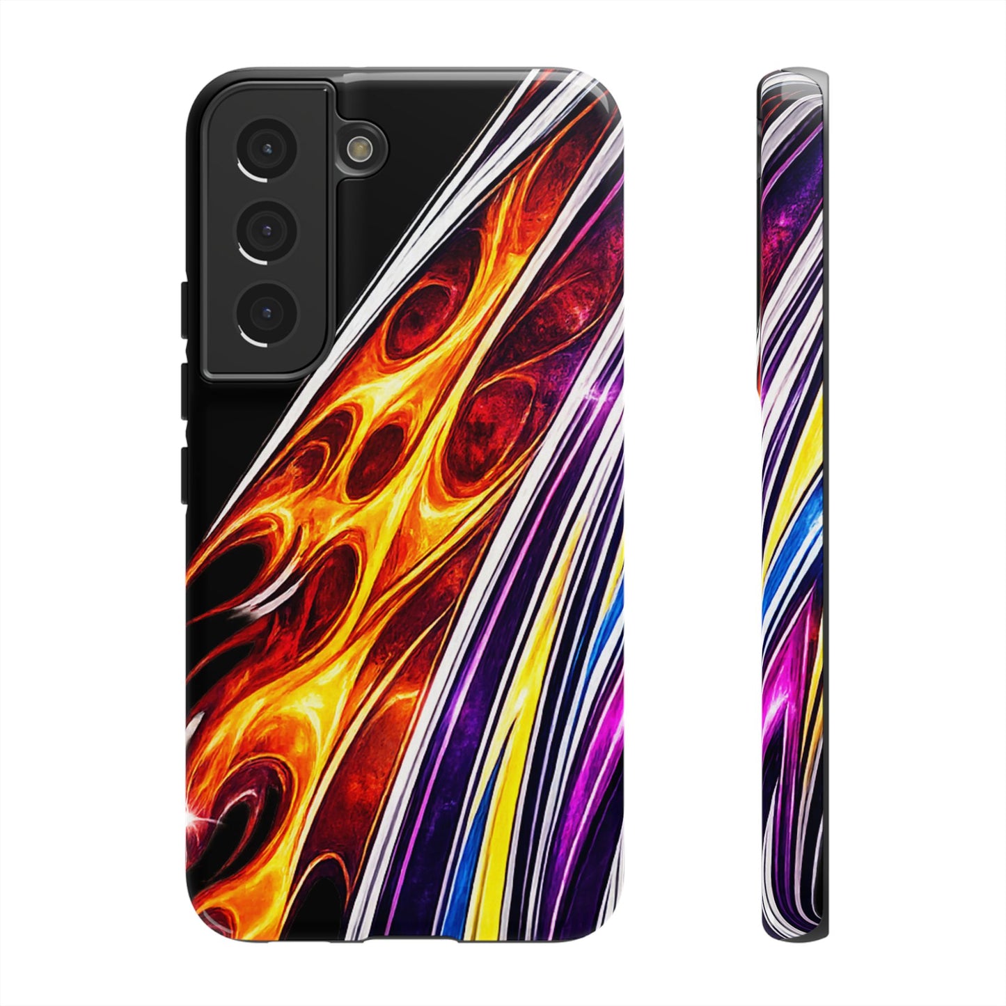 Flaming Abstract Stripes Tough Case | Colorful Phone Cover