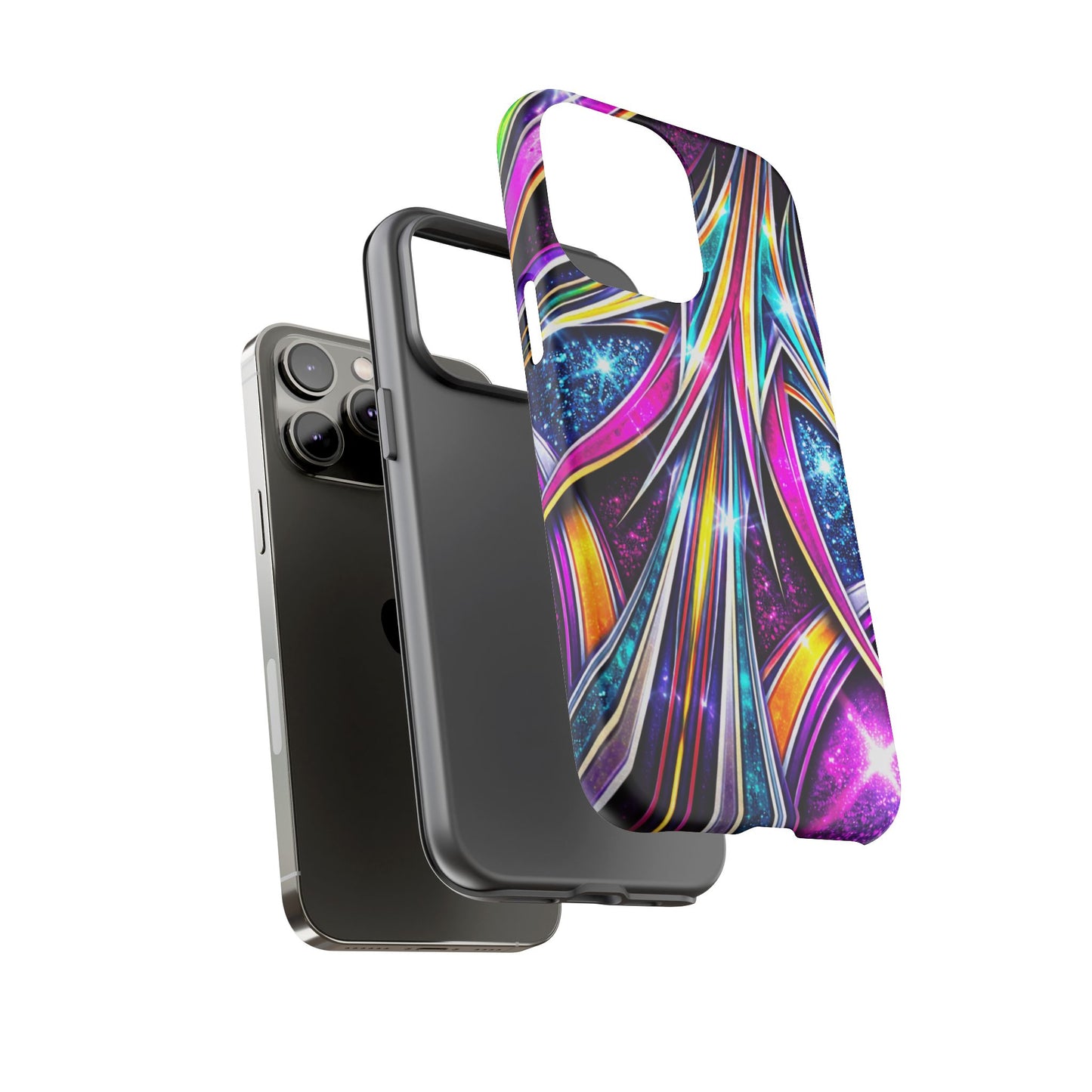 Custom Lowrider Pinstripe Swirl Tough Phone Case – Impact Resistant