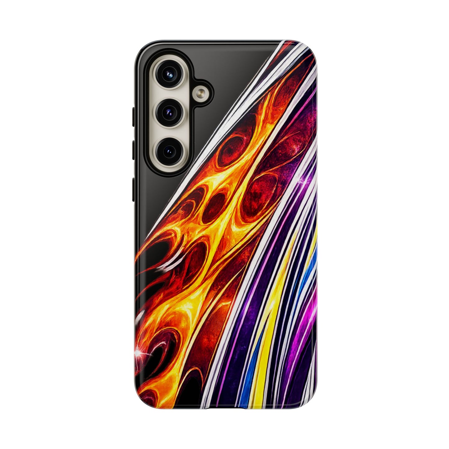 Flaming Abstract Stripes Tough Case | Colorful Phone Cover