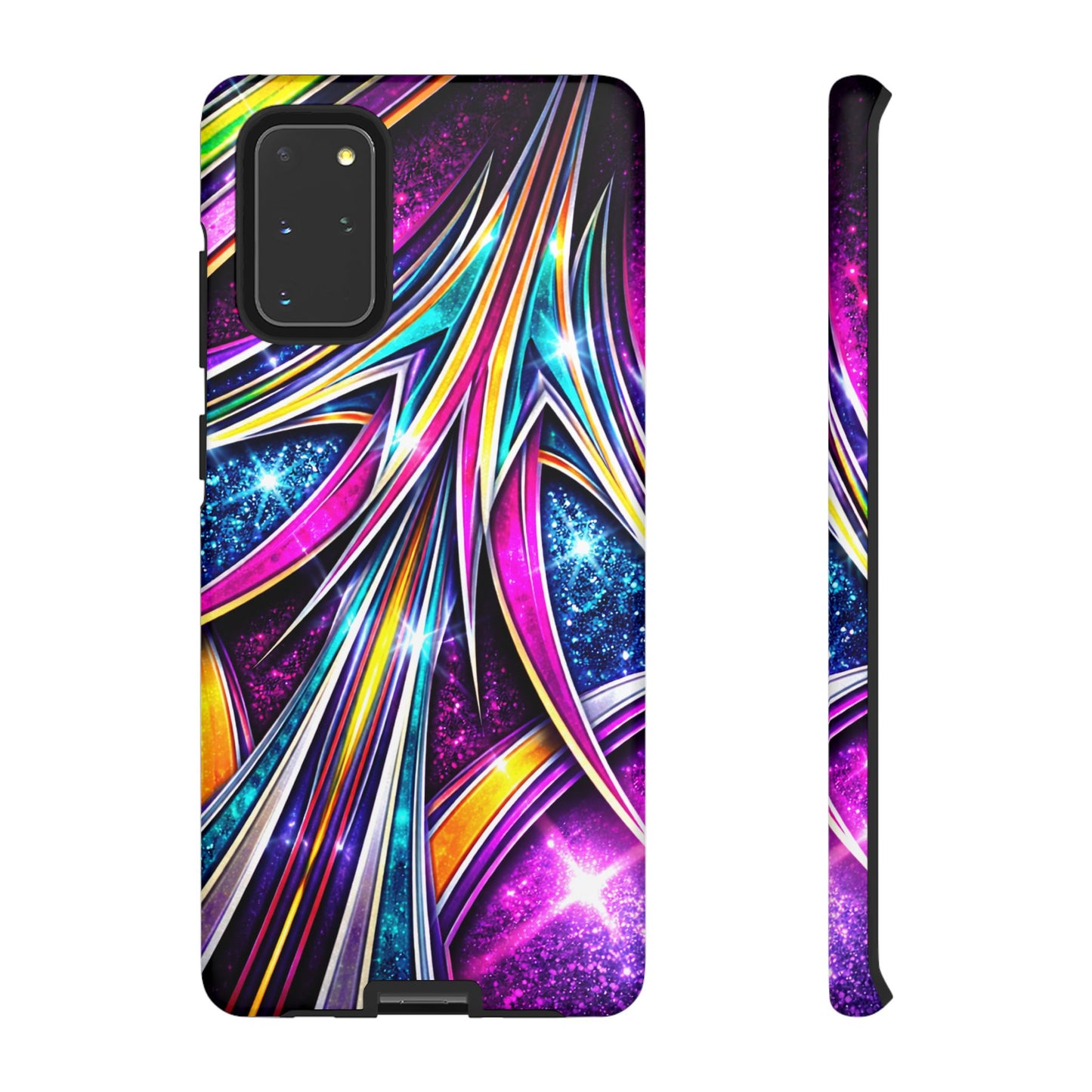 Custom Lowrider Pinstripe Swirl Tough Phone Case – Impact Resistant