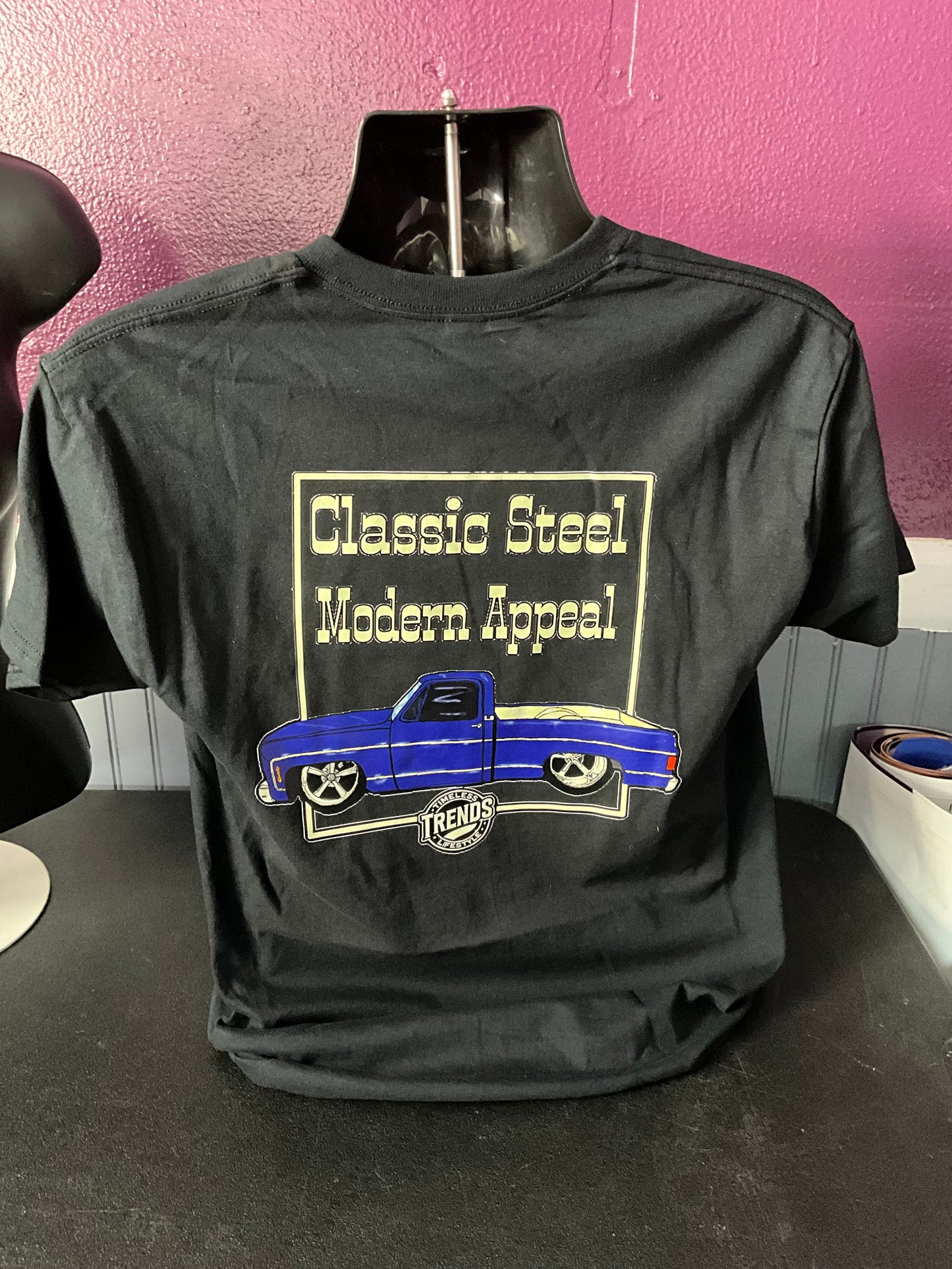 Classic Steel, Modern Appeal Tee – Blue Squarebody Chevy
