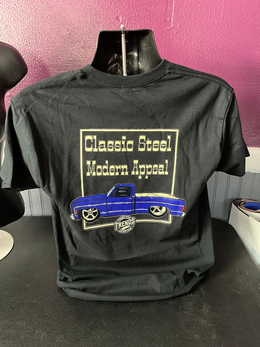 Classic Steel, Modern Appeal Tee – Blue Squarebody Chevy