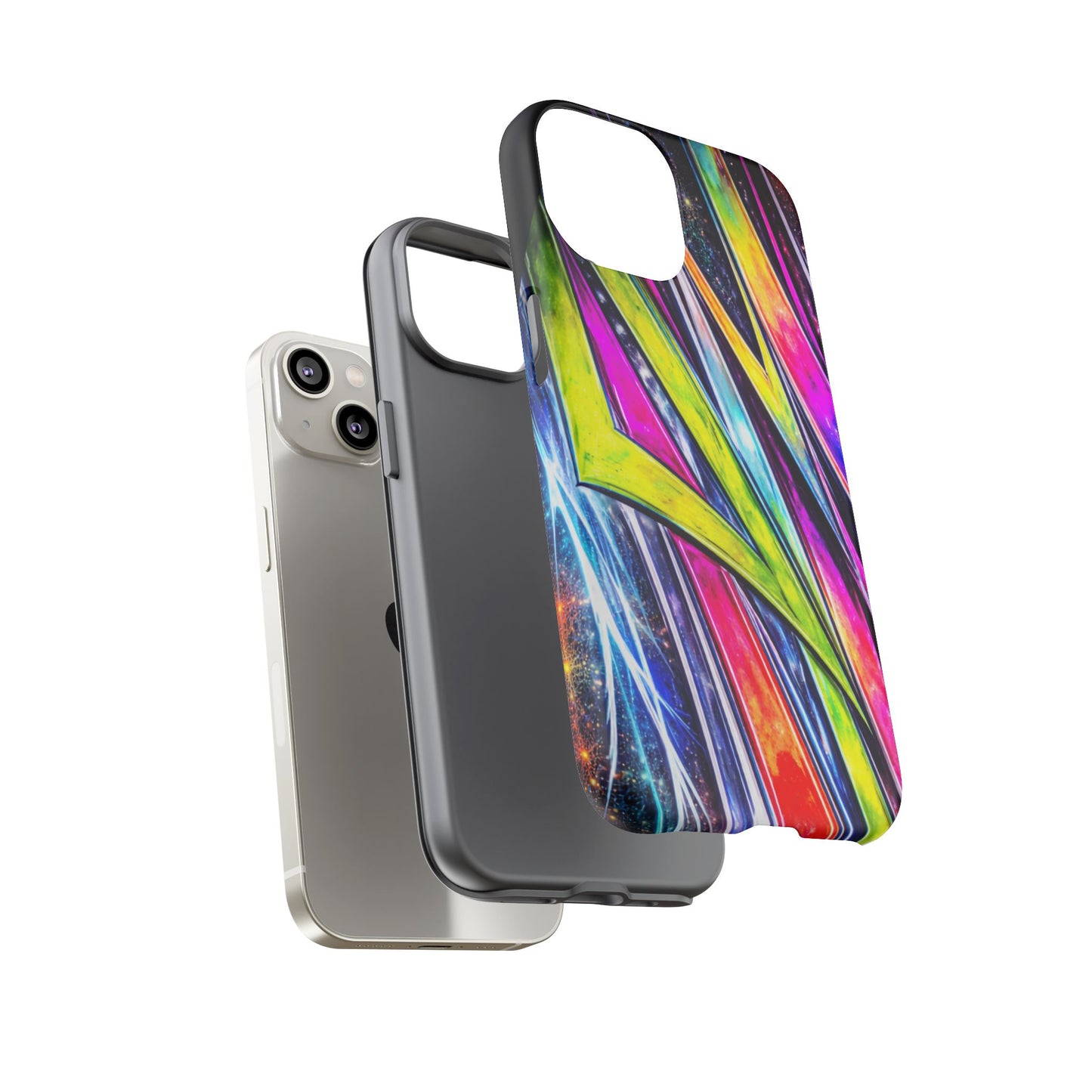 Neon Graffiti Phone Case | Tough Case, Vivid Abstract Street Art