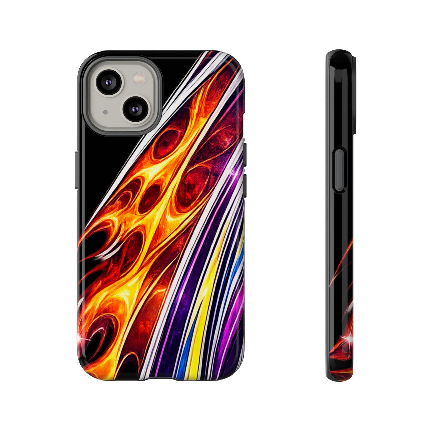 Flaming Abstract Stripes Tough Case | Colorful Phone Cover