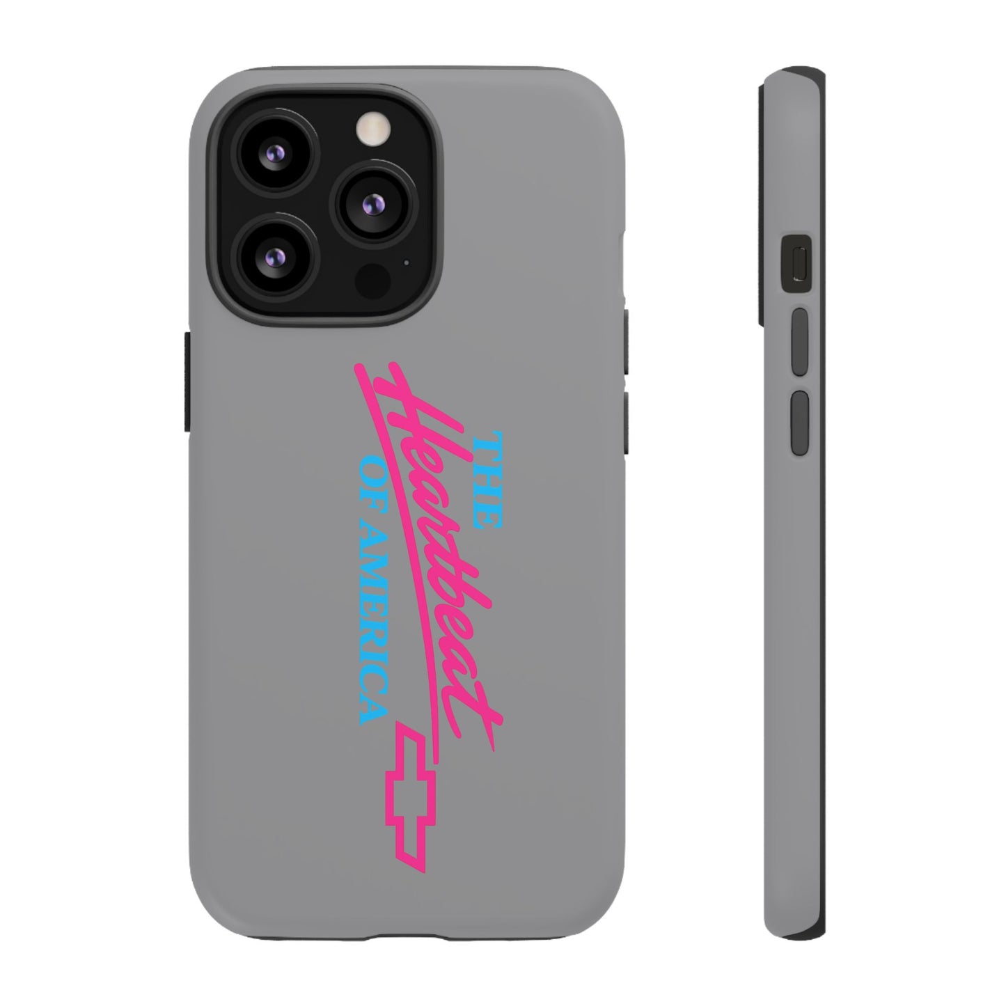 Silver “The Heartbeat of America” Retro Chevy Logo, Slim Protective Cover