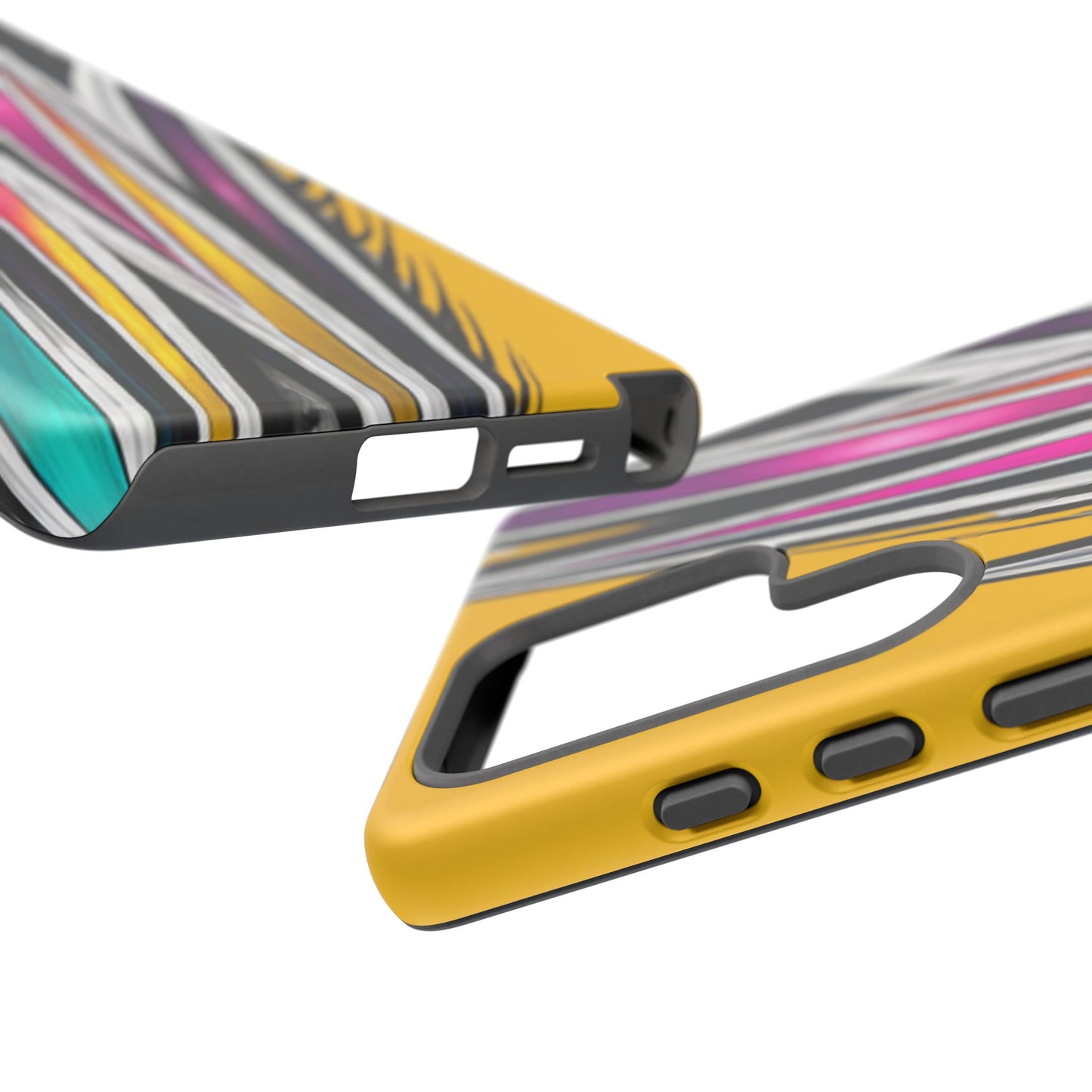 Yellow Abstract Stripes Phone Case | Tough Protective Phone Case