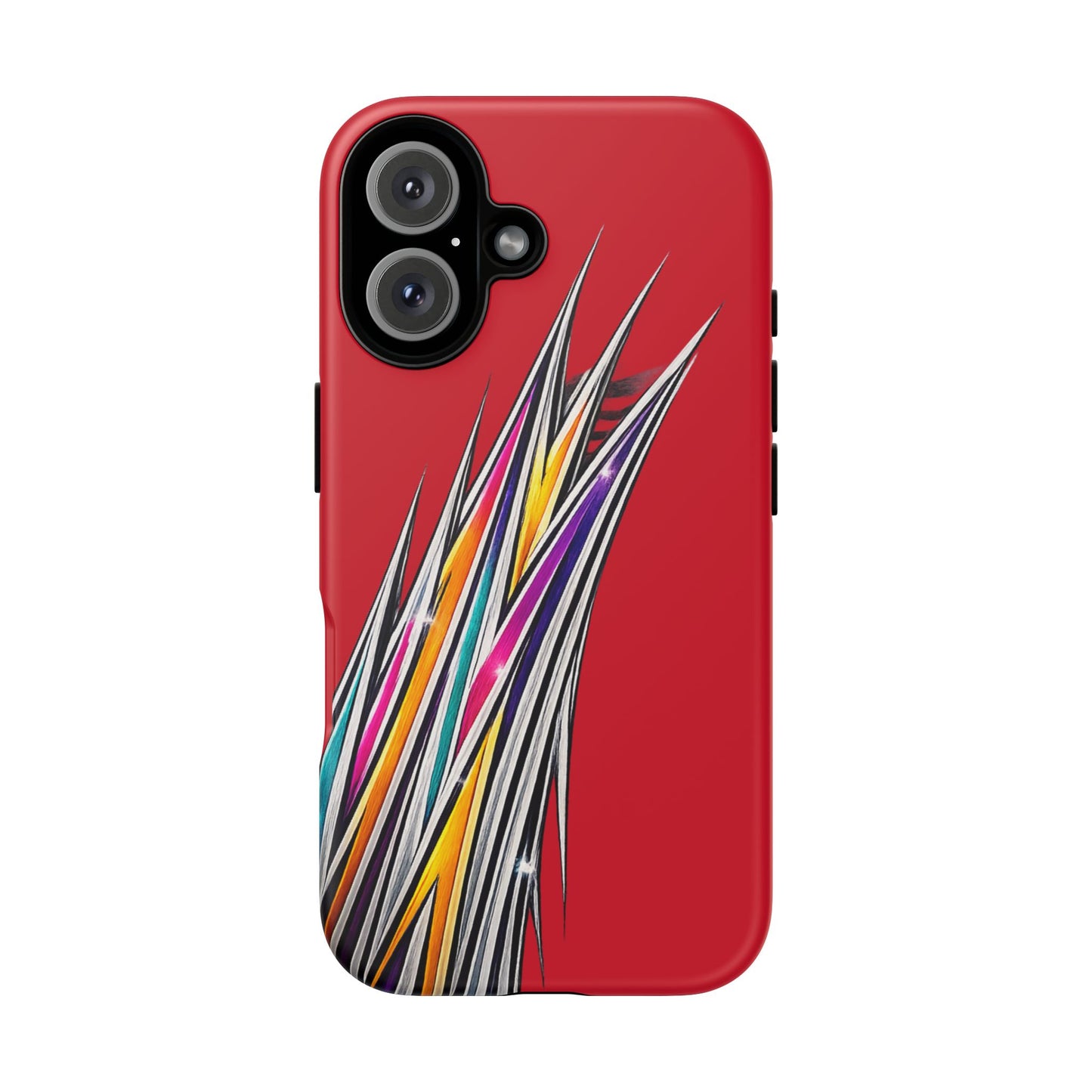 Colorburst Pinstripe Phone Case | Red Abstract Racing Stripe
