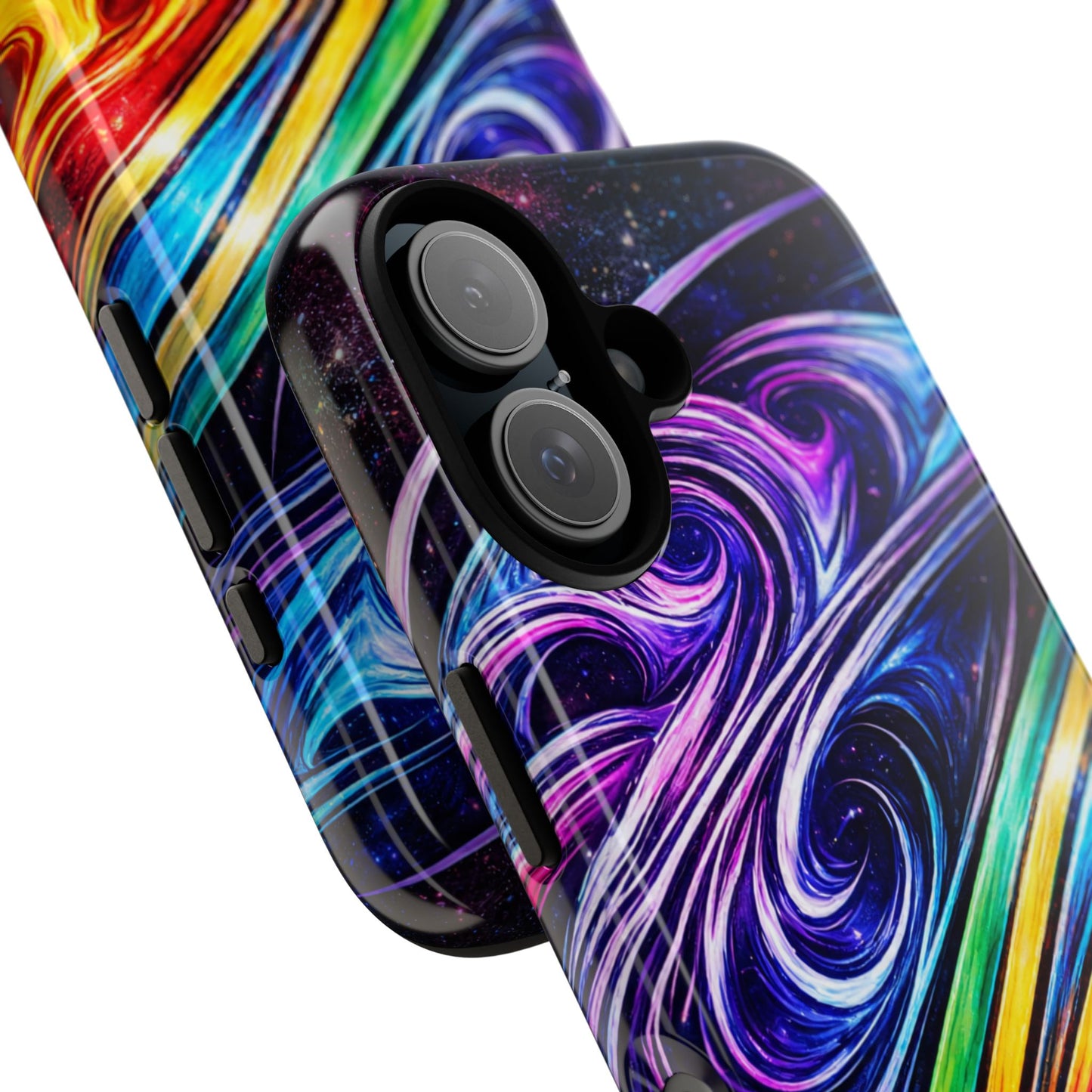 Abstract Cosmic Swirls phone case | Galaxy Rainbow Protective Case