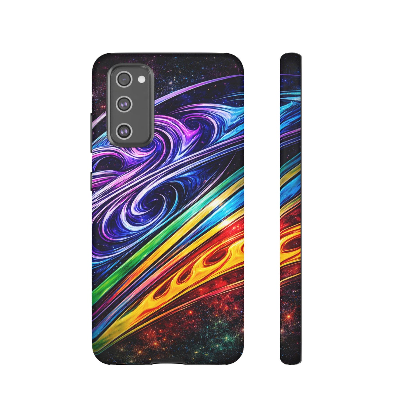 Abstract Cosmic Swirls phone case | Galaxy Rainbow Protective Case