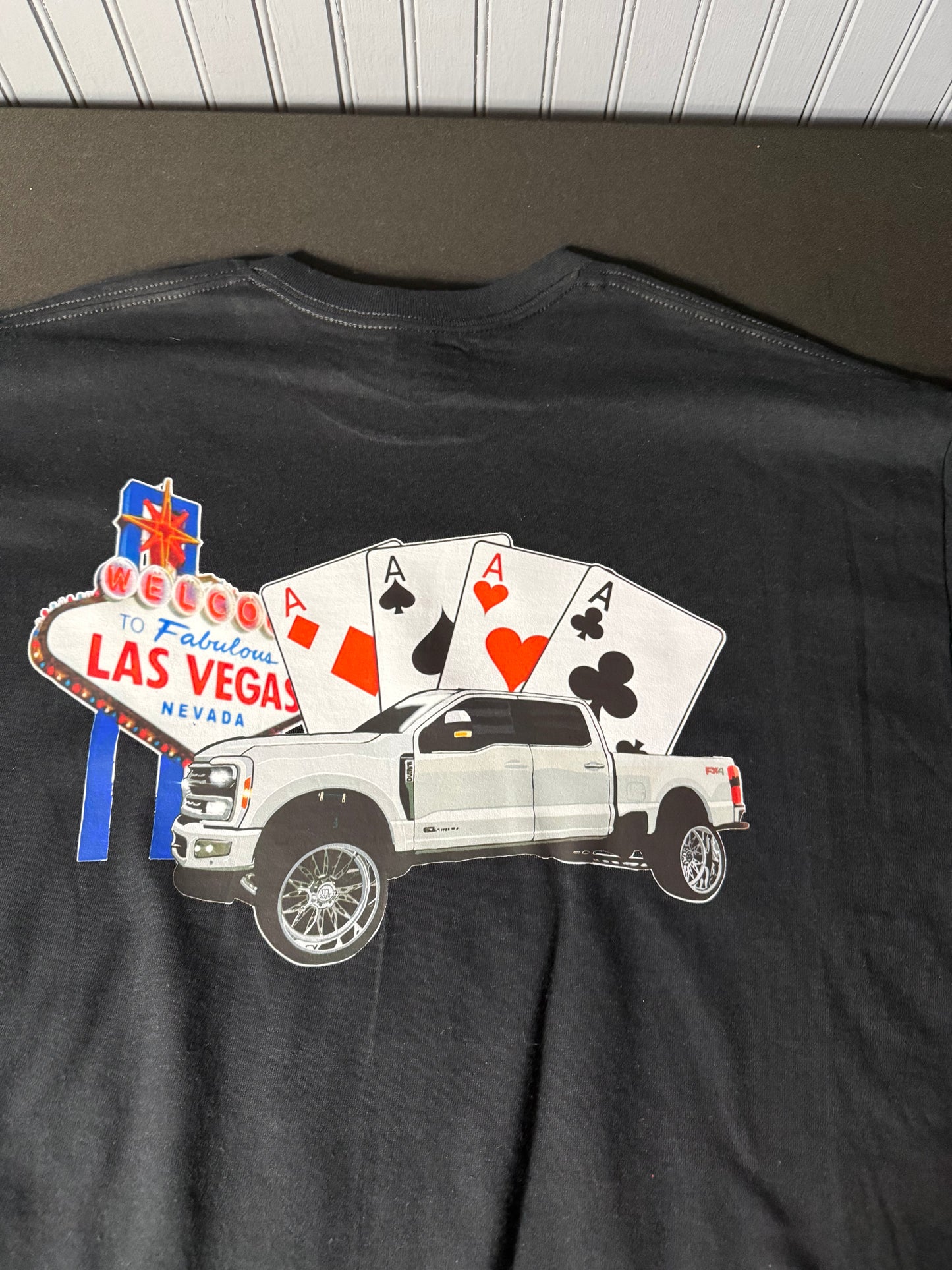 Vegas Royal Flush Lifted Truck Tee