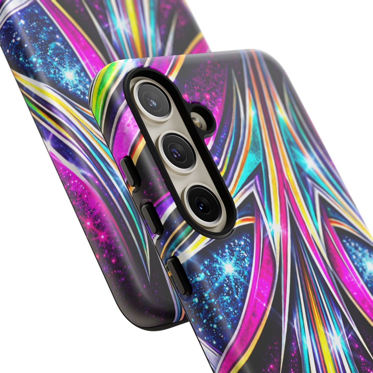 Custom Lowrider Pinstripe Swirl Tough Phone Case – Impact Resistant