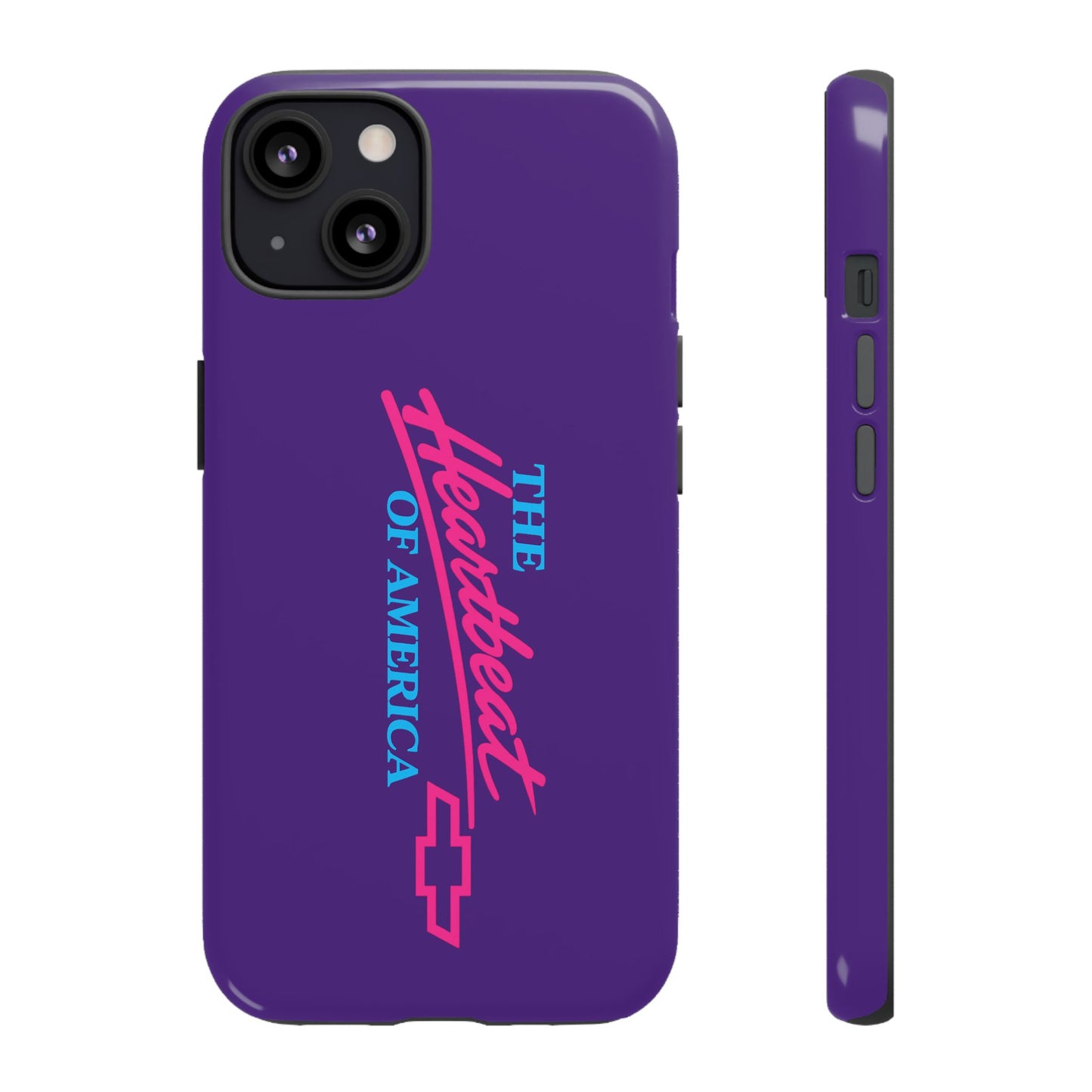 Purple  “The Heartbeat of America” Retro Chevy Logo, Slim Protective Cover
