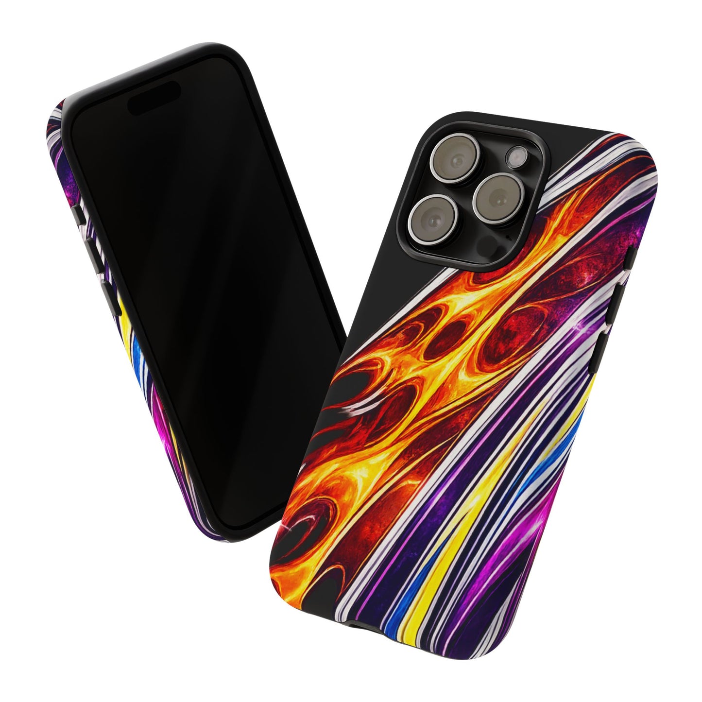 Flaming Abstract Stripes Tough Case | Colorful Phone Cover