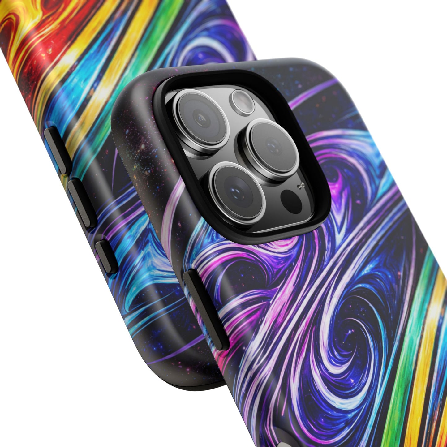 Abstract Cosmic Swirls phone case | Galaxy Rainbow Protective Case