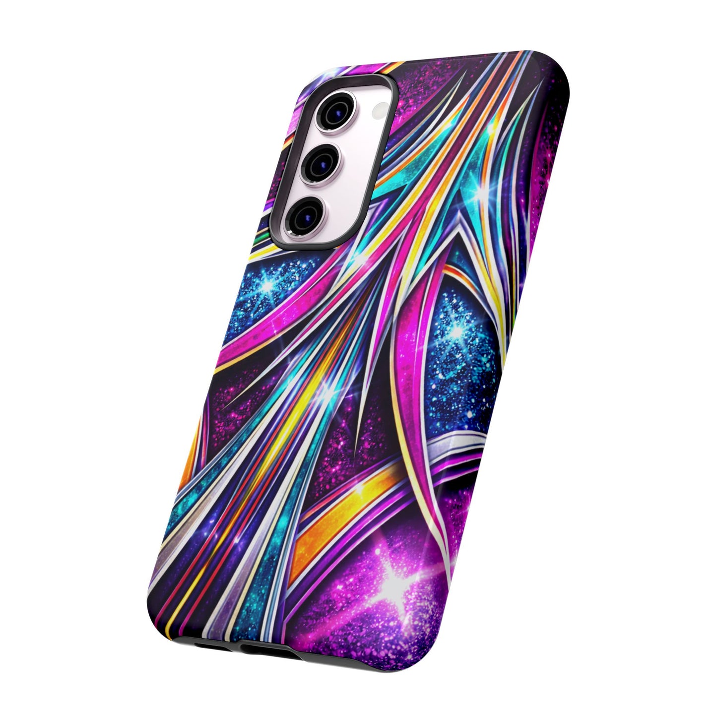 Custom Lowrider Pinstripe Swirl Tough Phone Case – Impact Resistant