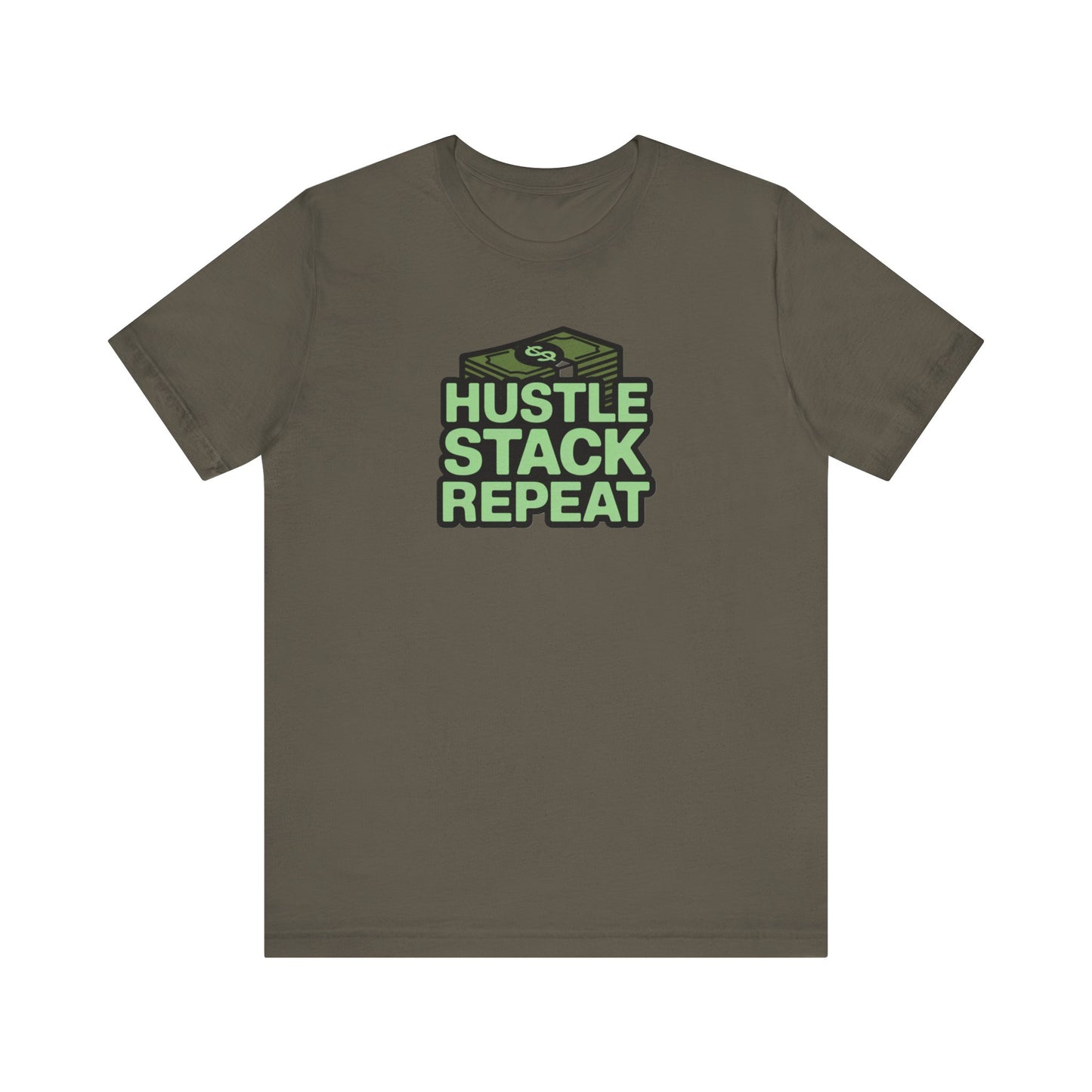 Hustle Stack Repeat Tee - Motivational T-Shirt for Entrepreneurs
