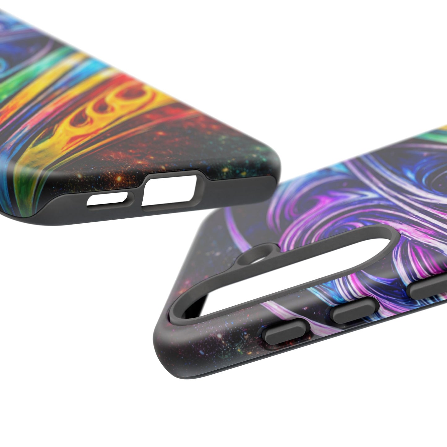 Abstract Cosmic Swirls phone case | Galaxy Rainbow Protective Case