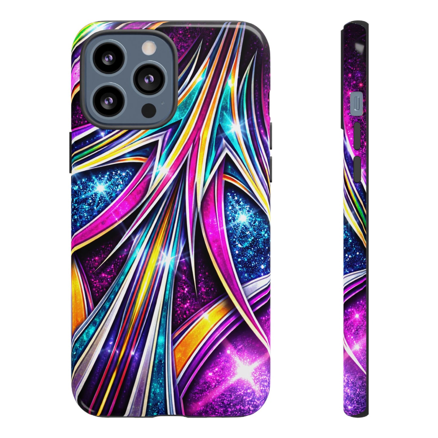 Custom Lowrider Pinstripe Swirl Tough Phone Case – Impact Resistant