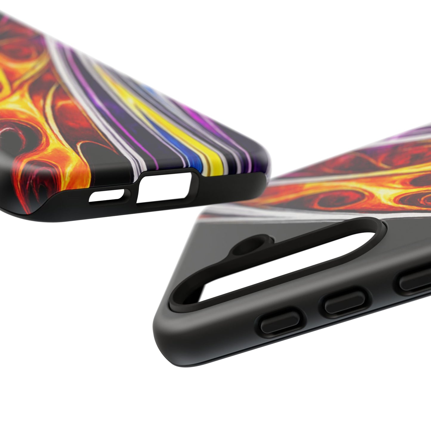 Flaming Abstract Stripes Tough Case | Colorful Phone Cover