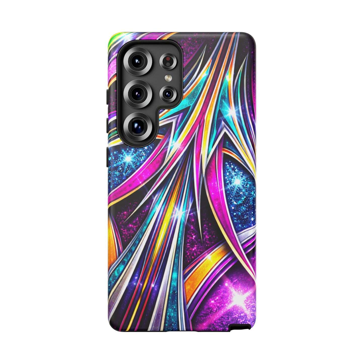 Custom Lowrider Pinstripe Swirl Tough Phone Case – Impact Resistant