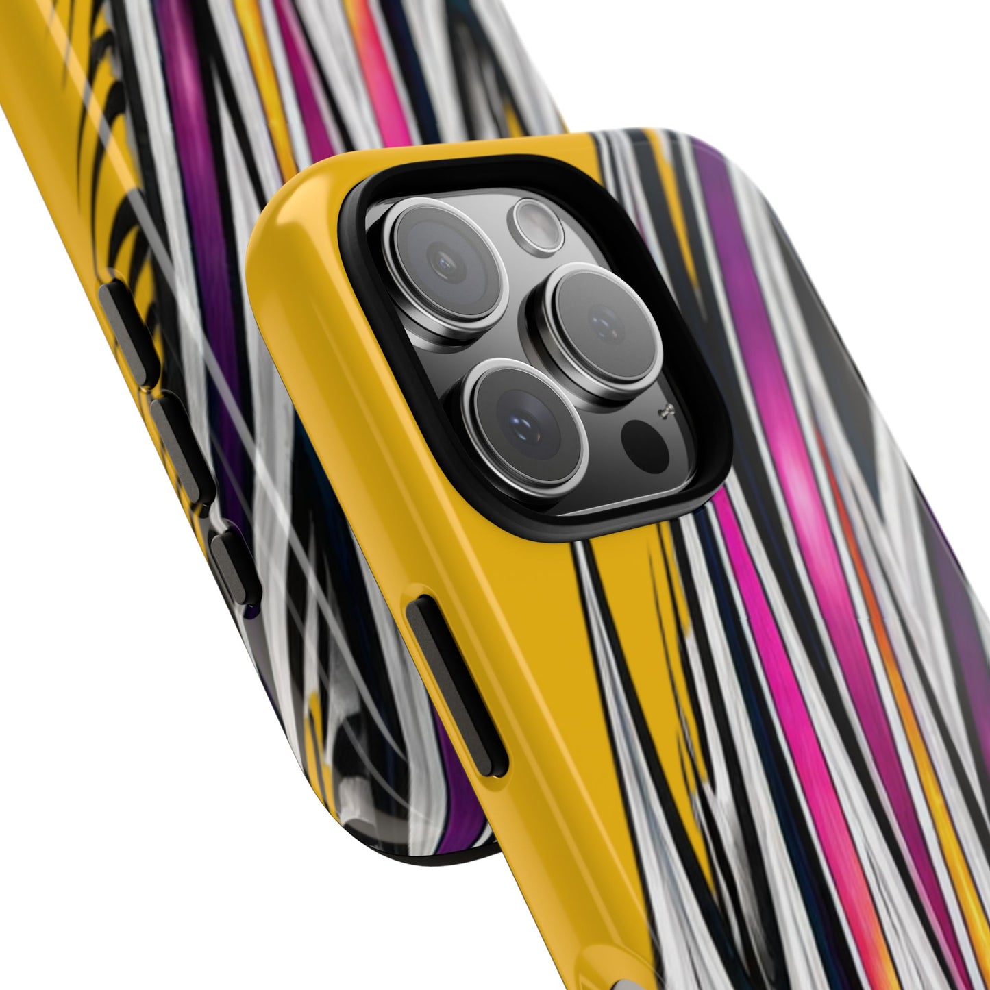 Yellow Abstract Stripes Phone Case | Tough Protective Phone Case