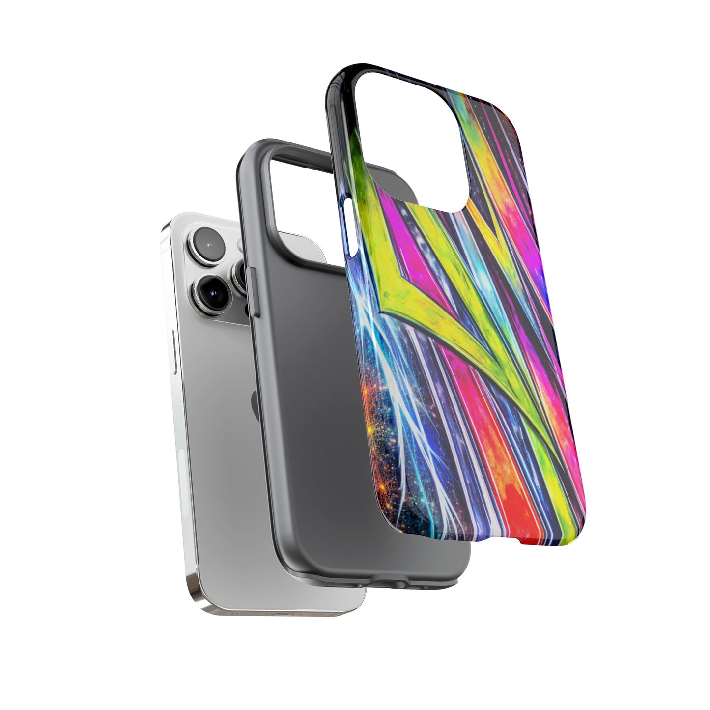 Neon Graffiti Phone Case | Tough Case, Vivid Abstract Street Art