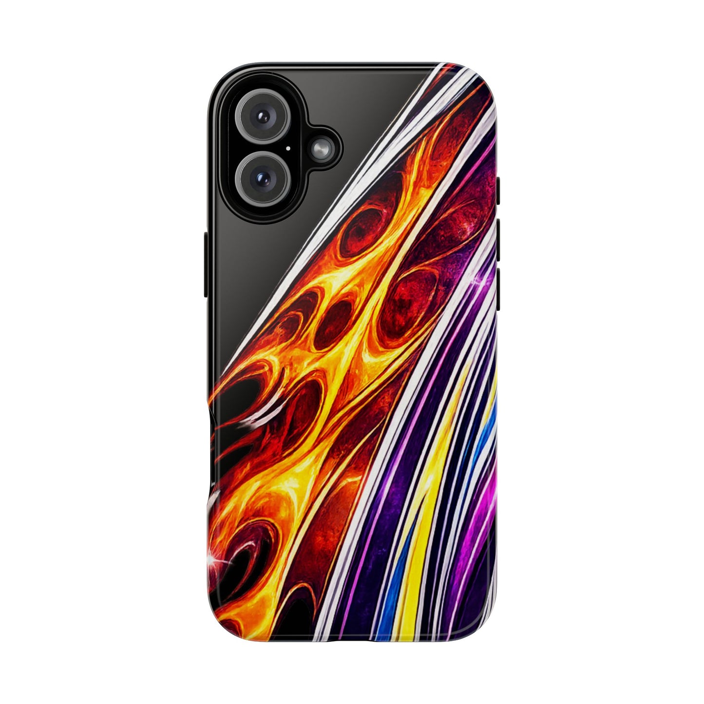 Flaming Abstract Stripes Tough Case | Colorful Phone Cover