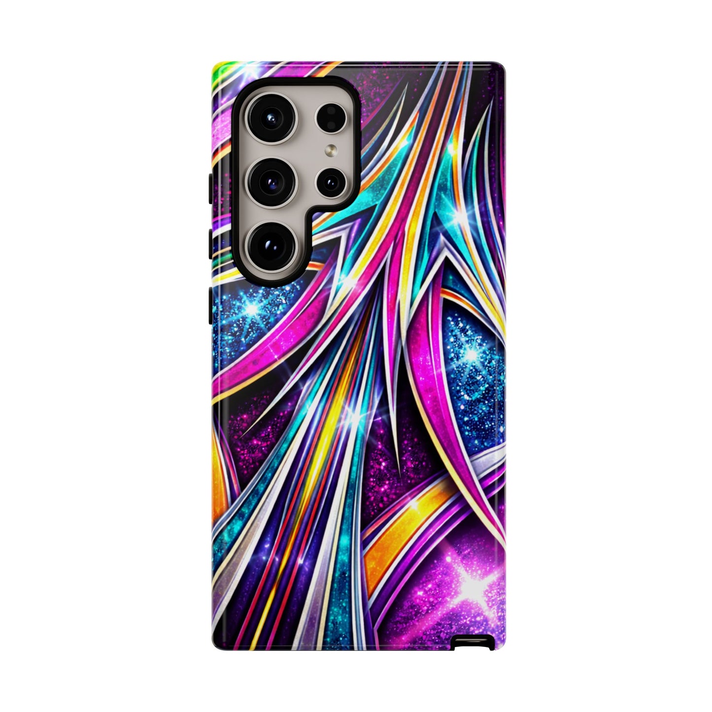 Custom Lowrider Pinstripe Swirl Tough Phone Case – Impact Resistant