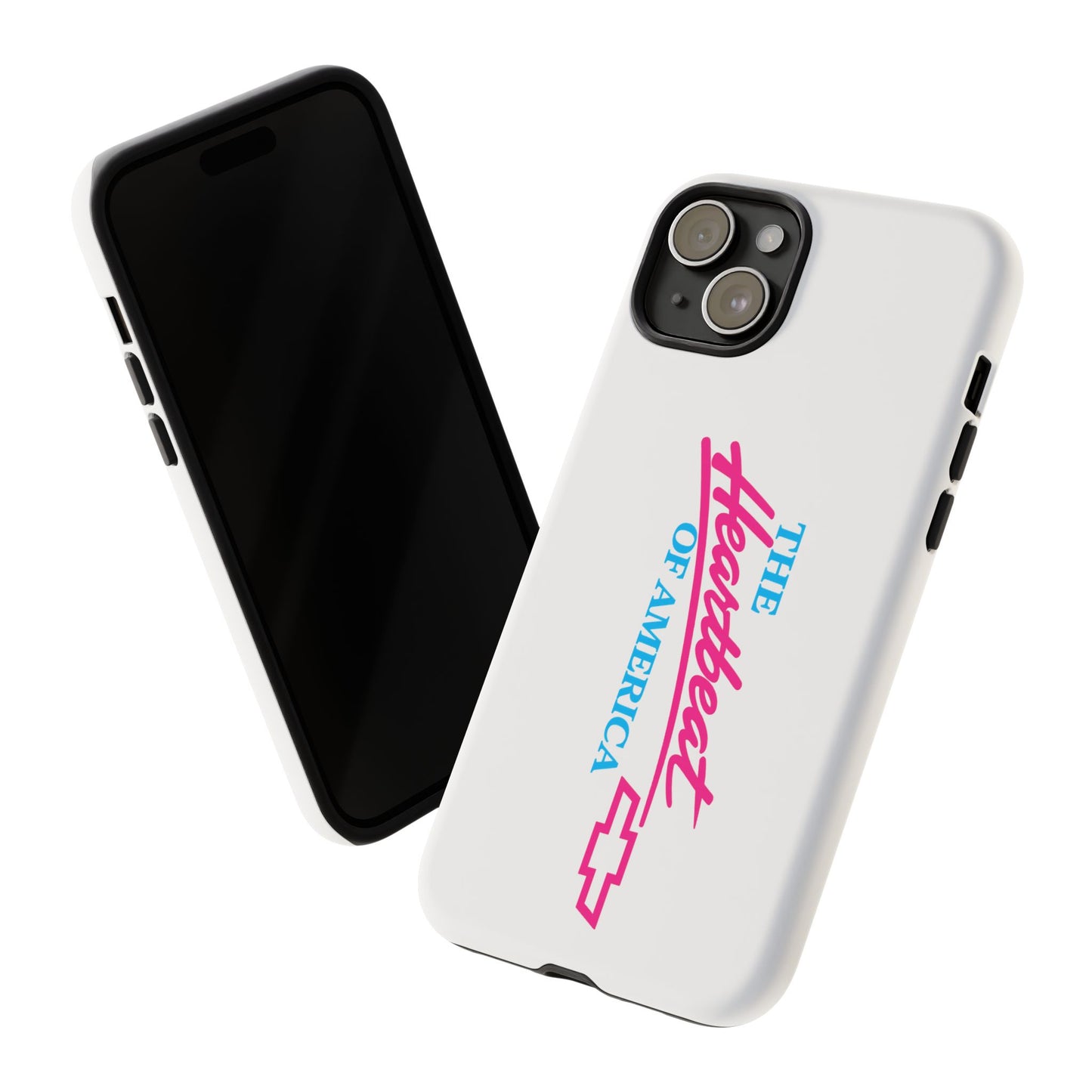 White  “The Heartbeat of America” Retro Chevy Logo, Slim Protective Cover