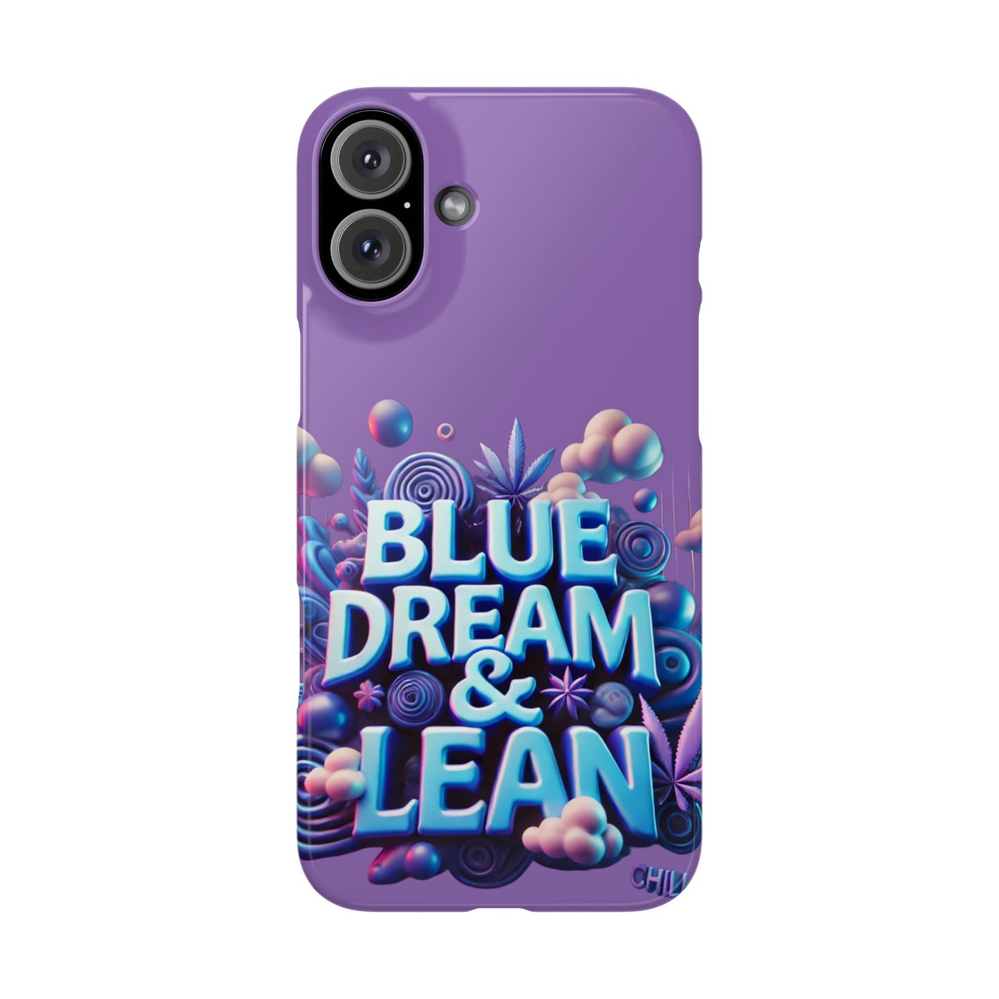 Vibrant Slim Phone Cases - 'Blue Dream & Lean' Design for Trendsetters