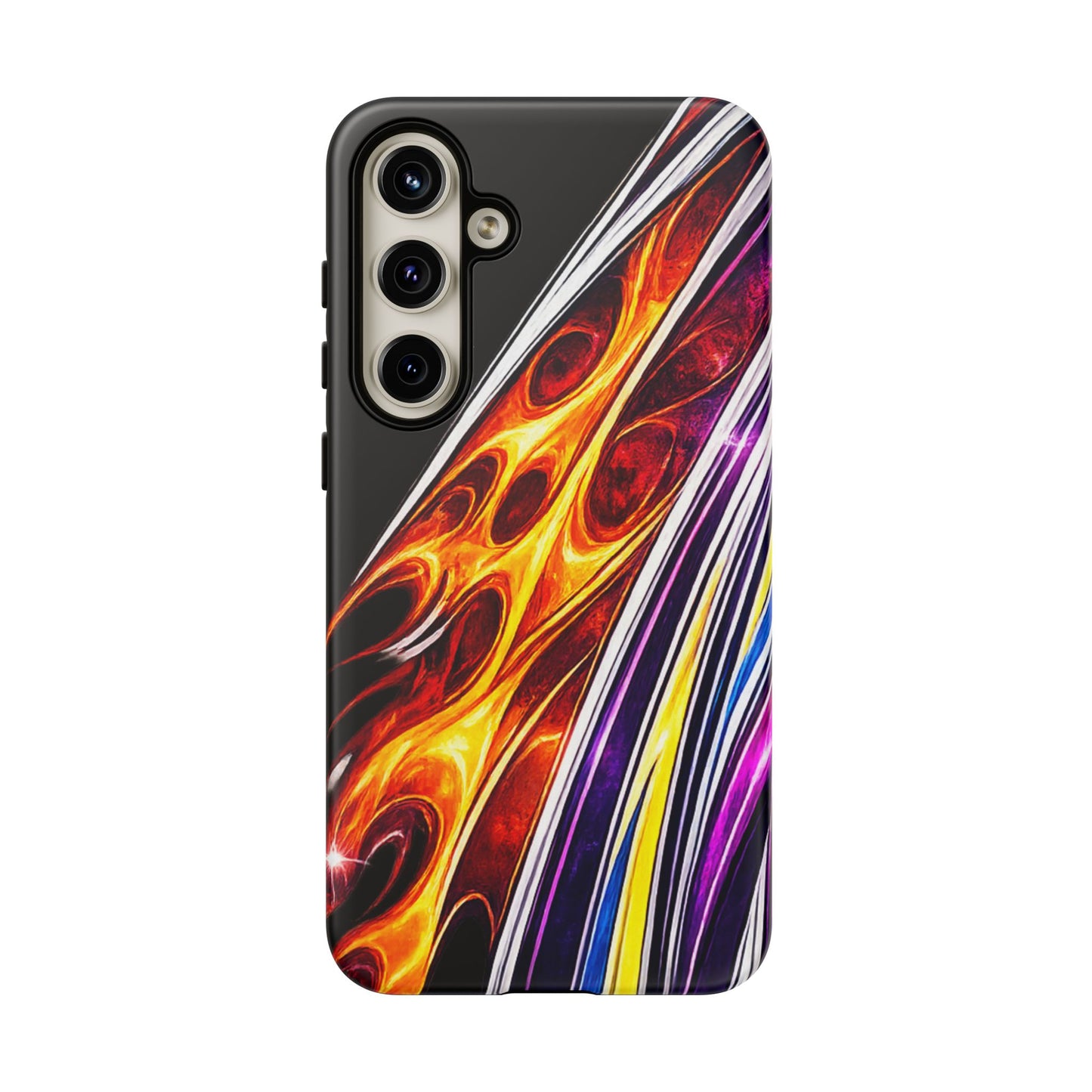 Flaming Abstract Stripes Tough Case | Colorful Phone Cover