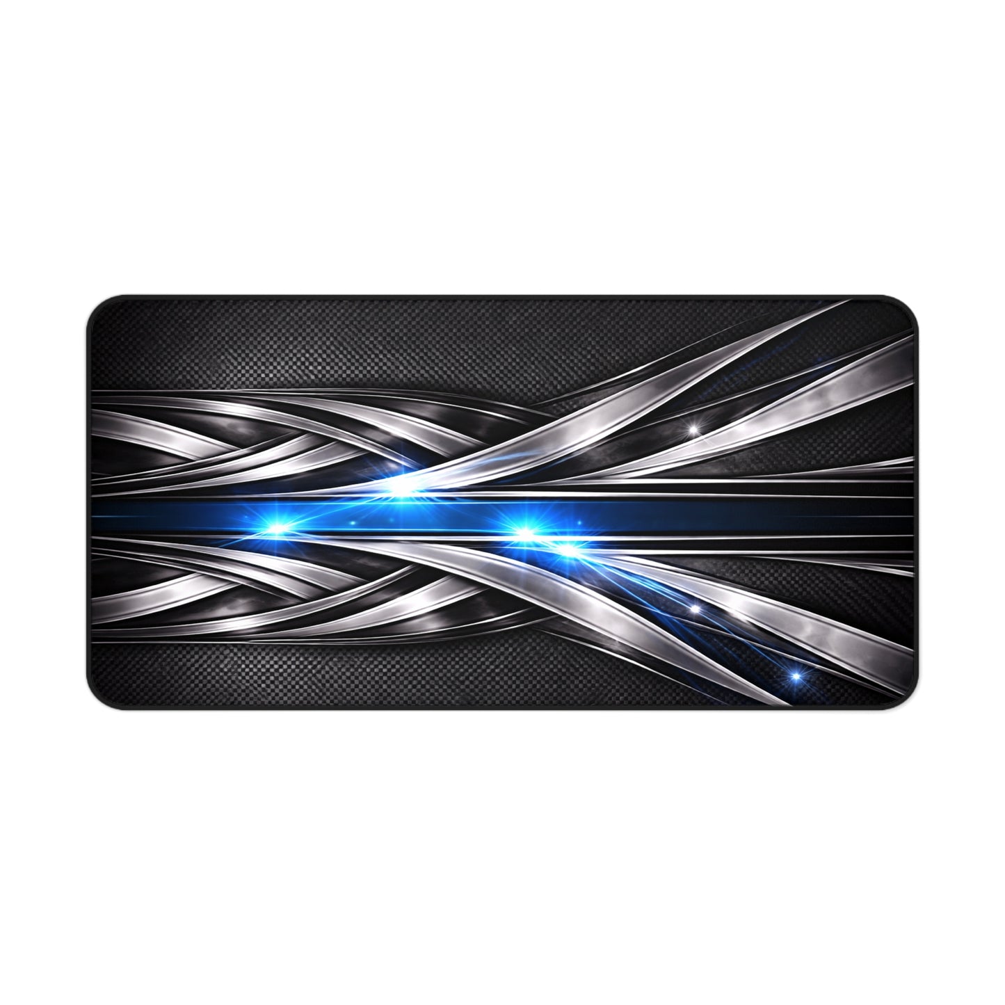 Futuristic Blue Light Abstract Desk Mat | Tech Gaming Surface