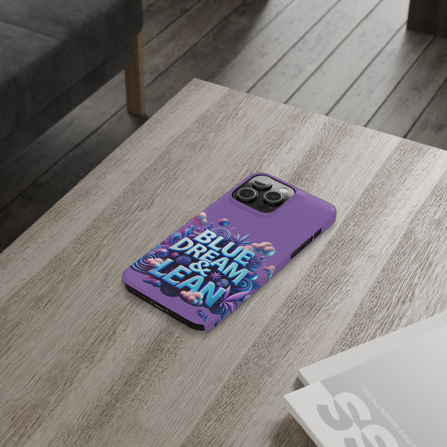 Vibrant Slim Phone Cases - 'Blue Dream & Lean' Design for Trendsetters