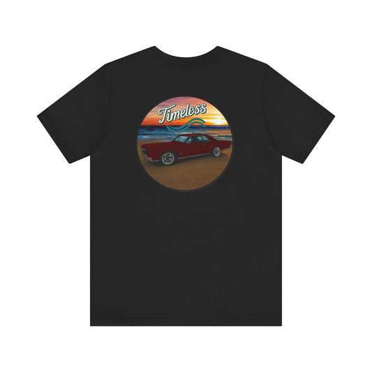 Vintage GTO on Beach Unisex Tee, Muscle Car Lover Gift, Classic Car Enthusiast