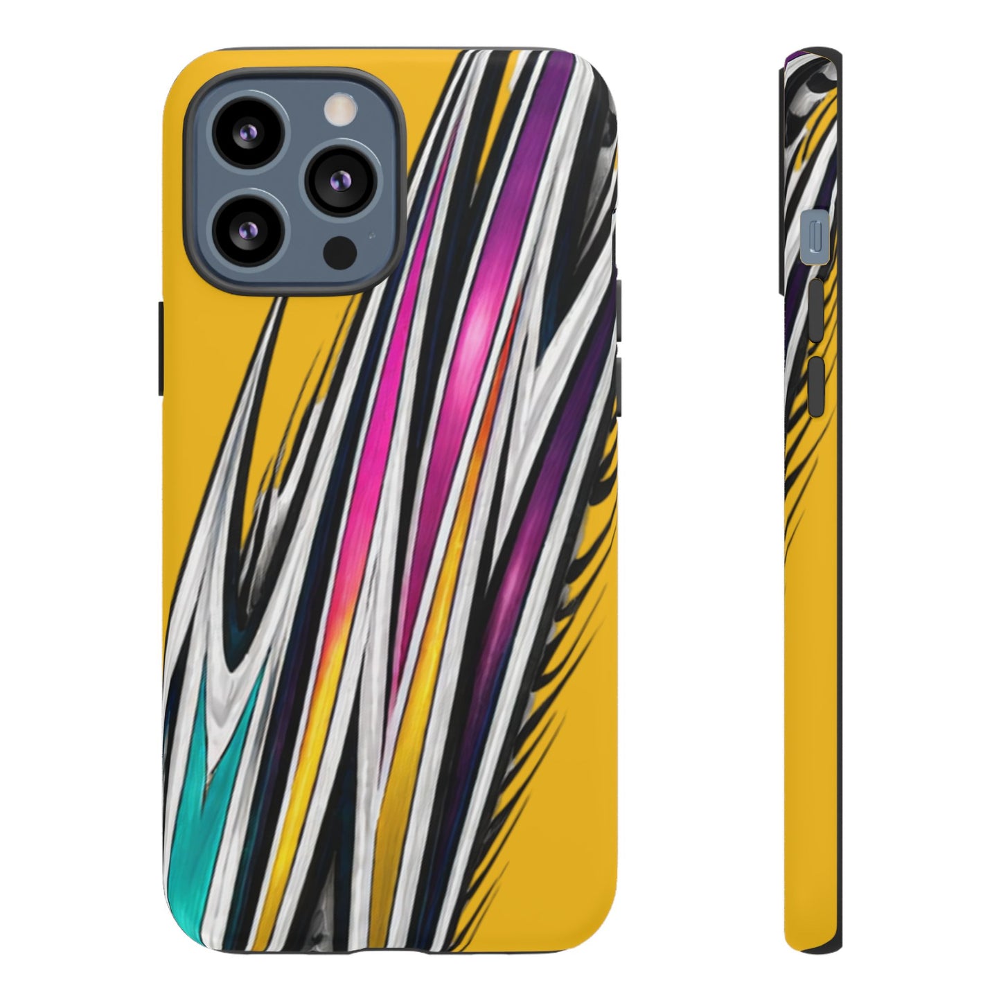 Yellow Abstract Stripes Phone Case | Tough Protective Phone Case