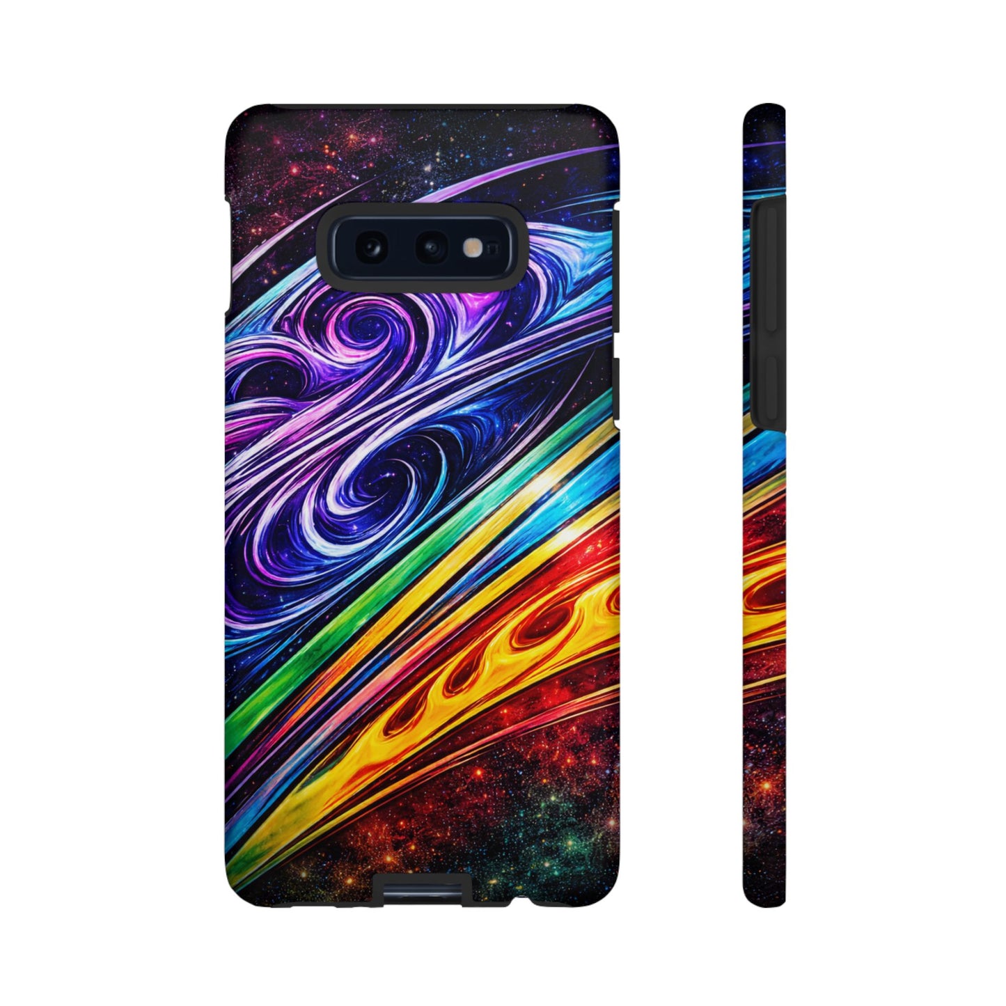 Abstract Cosmic Swirls phone case | Galaxy Rainbow Protective Case