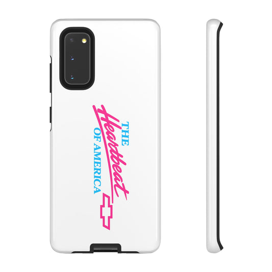 White  “The Heartbeat of America” Retro Chevy Logo, Slim Protective Cover