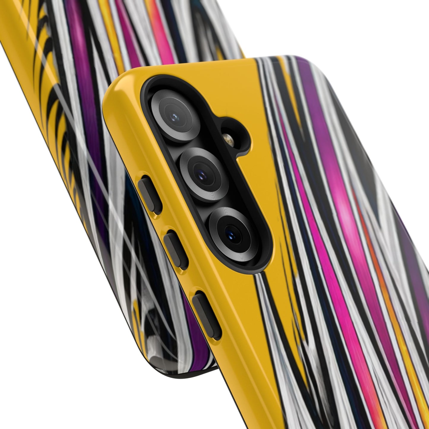 Yellow Abstract Stripes Phone Case | Tough Protective Phone Case