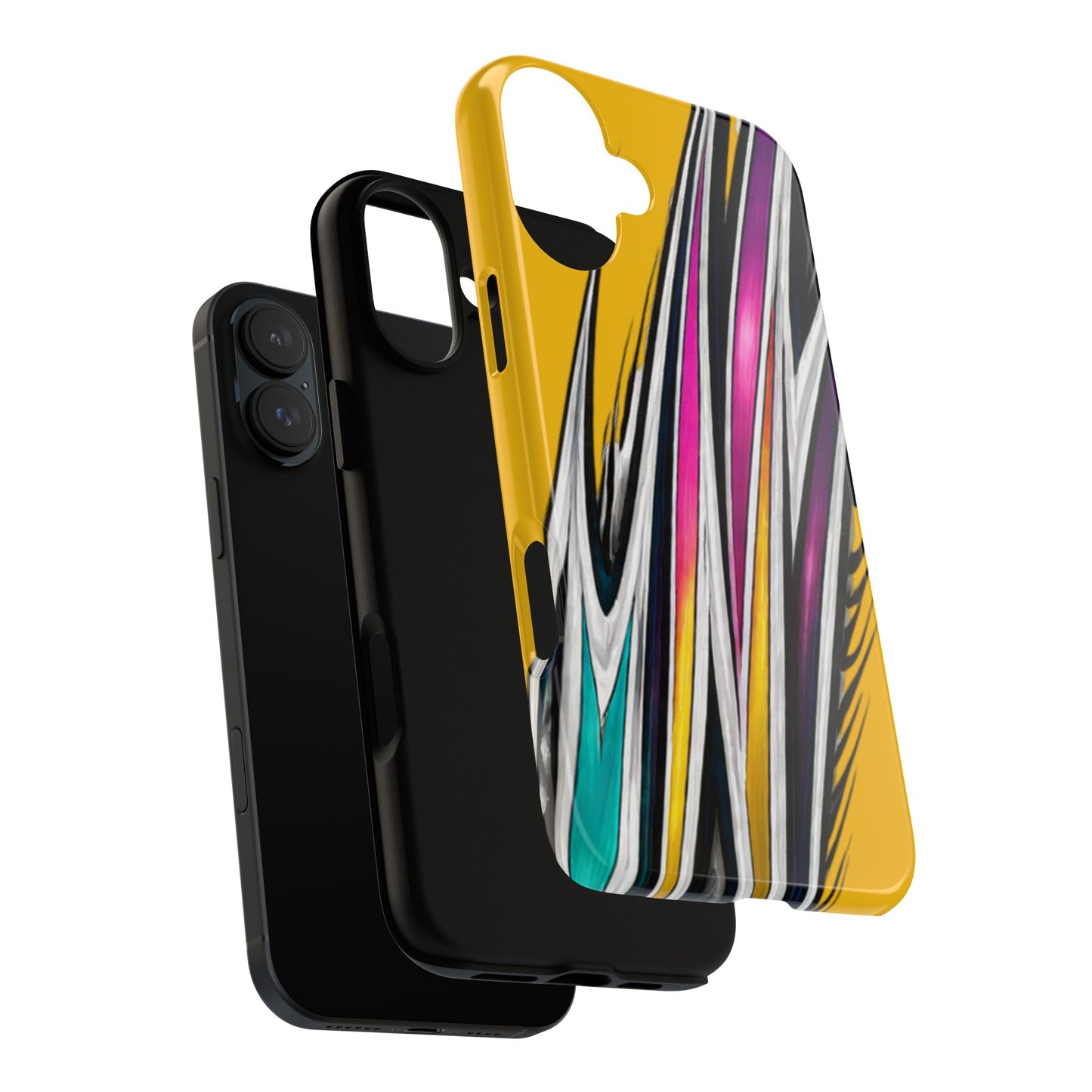 Yellow Abstract Stripes Phone Case | Tough Protective Phone Case