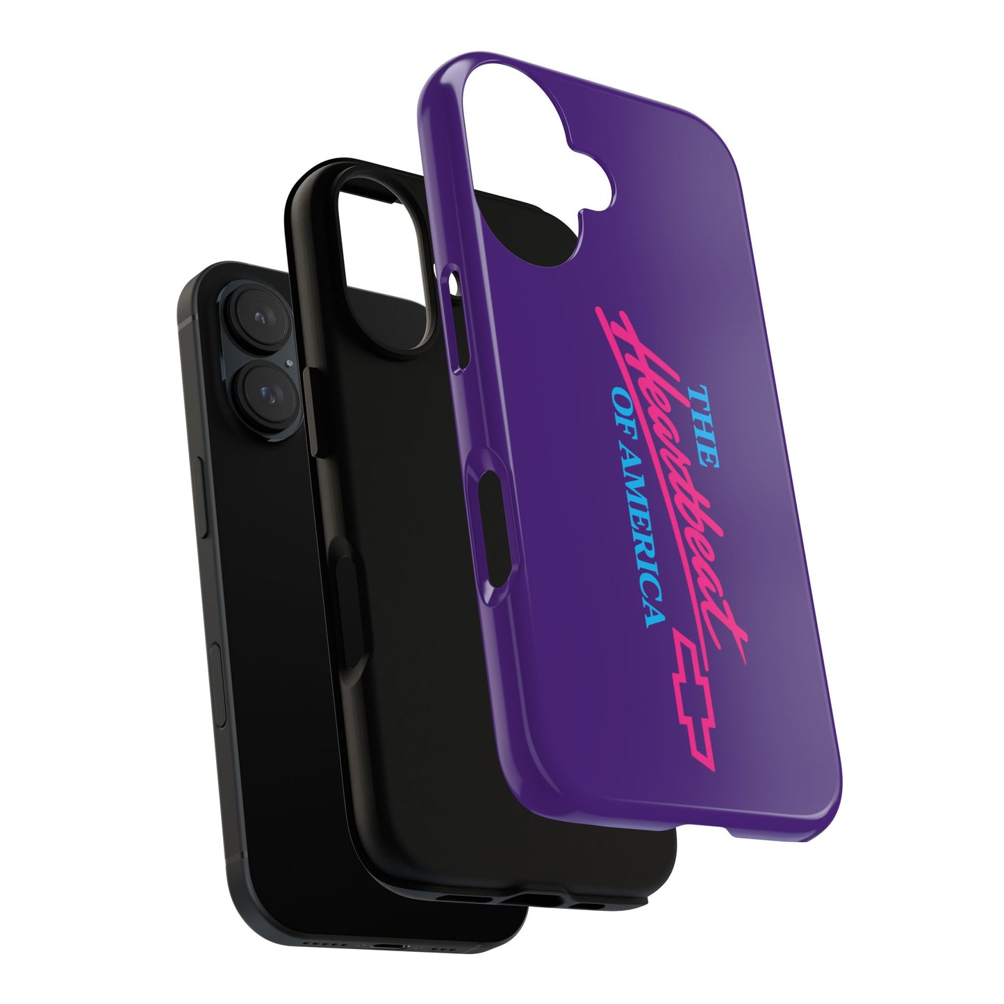 Purple  “The Heartbeat of America” Retro Chevy Logo, Slim Protective Cover