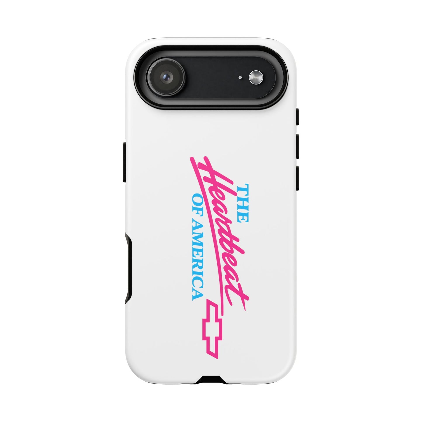 White  “The Heartbeat of America” Retro Chevy Logo, Slim Protective Cover
