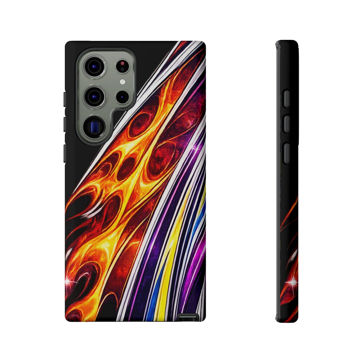 Flaming Abstract Stripes Tough Case | Colorful Phone Cover