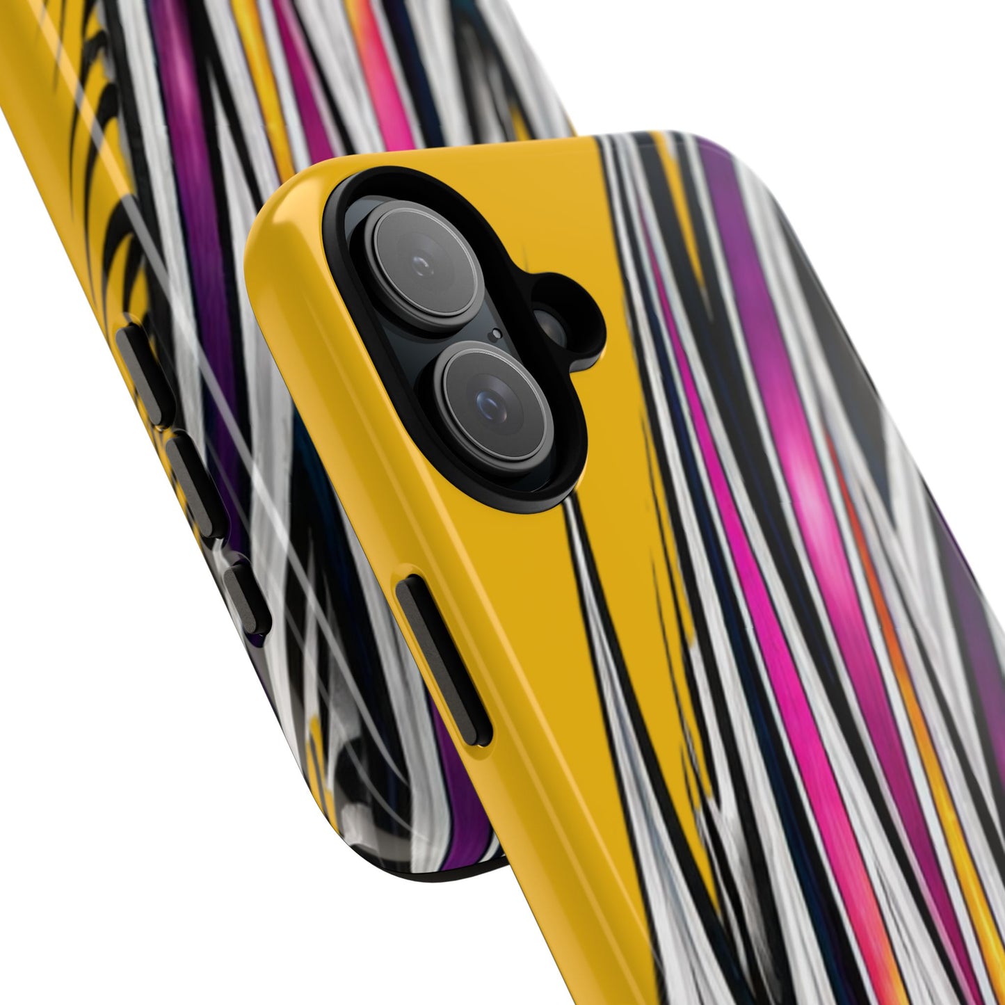 Yellow Abstract Stripes Phone Case | Tough Protective Phone Case