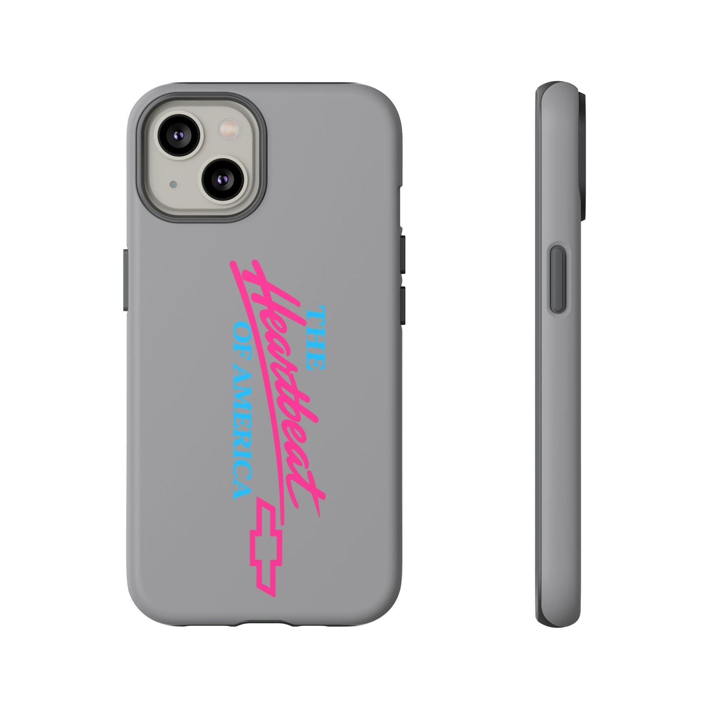 Silver “The Heartbeat of America” Retro Chevy Logo, Slim Protective Cover