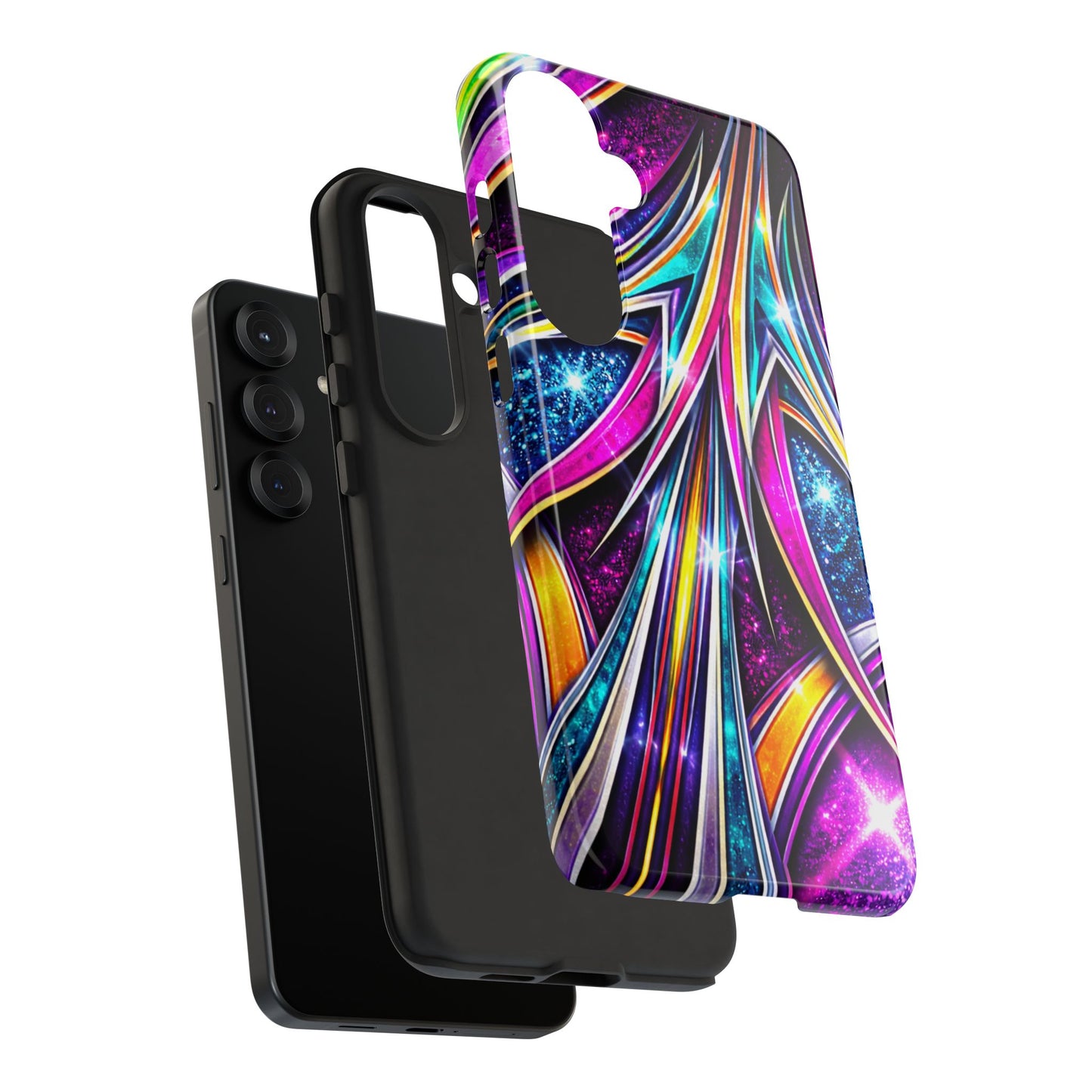 Custom Lowrider Pinstripe Swirl Tough Phone Case – Impact Resistant