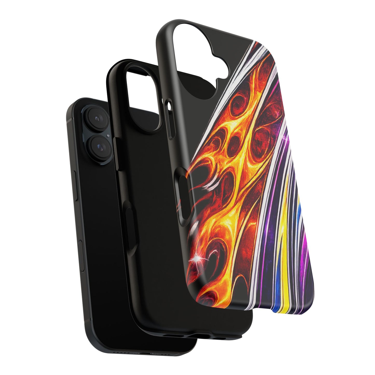 Flaming Abstract Stripes Tough Case | Colorful Phone Cover