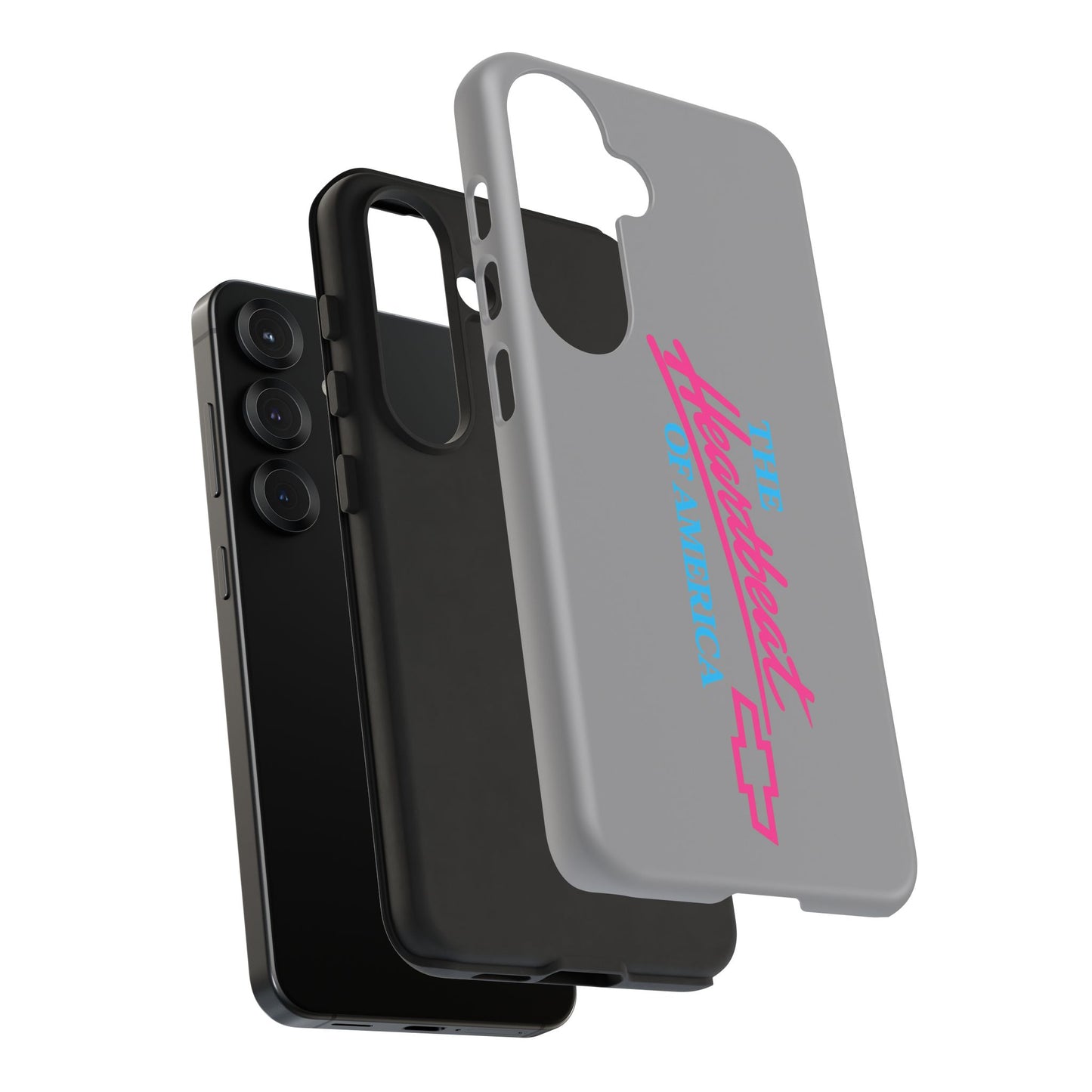 Silver “The Heartbeat of America” Retro Chevy Logo, Slim Protective Cover