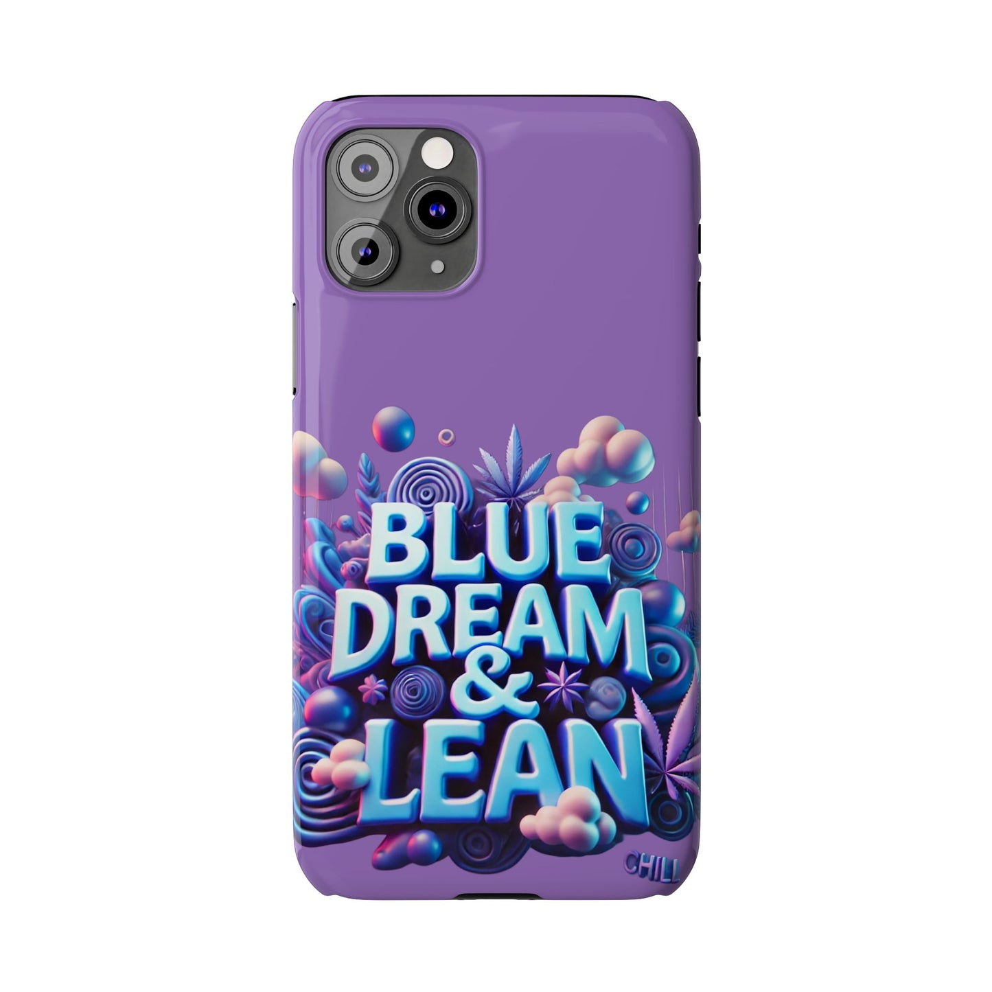 Vibrant Slim Phone Cases - 'Blue Dream & Lean' Design for Trendsetters