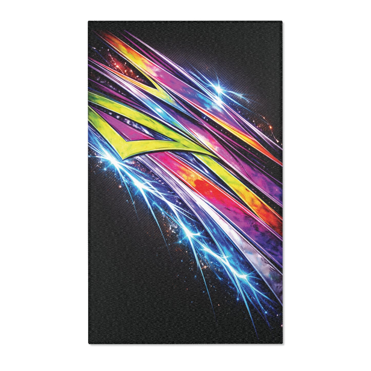 Galaxy Mini Truck Area Rug — Retro Minitruck Graphic Rug for Man Cave, Office & Art Studio