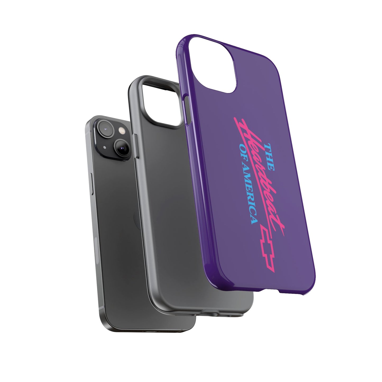 Purple  “The Heartbeat of America” Retro Chevy Logo, Slim Protective Cover